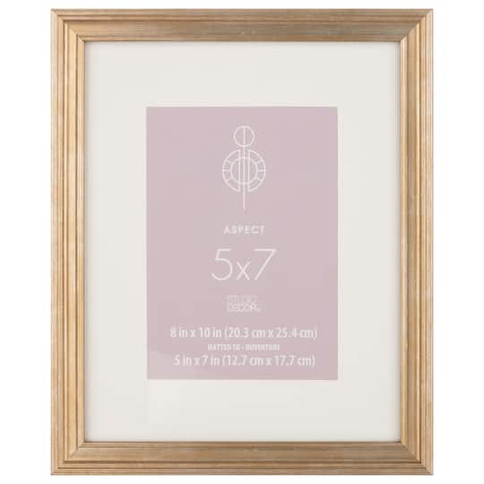 Aspect 5" x 7" Gold Narrow with Mat Frame by Studio Décor®